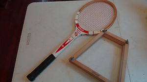 Vintage Wilson Famous Players Series Racquet Model w Head Press wood NICE tennis