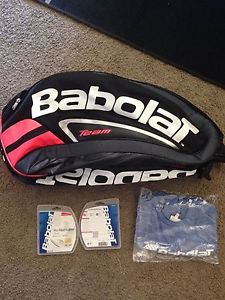 Babolat team Line bright red/grey/black 12 pack bag 2 packs Pro hurricane Tour