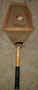 Wilson Don Budge 5-Star Strata Bow Vintage tennis racket with cover & wood frame