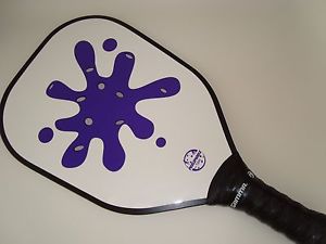 NEW HOT PICKLEBALL PADDLE PURPLE SPLAT ON WHITE  T200