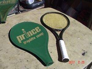 Prince Graphite Comp 110 Tennis Racquet w Cover 4 5/8 Grip and Pro Overwrap