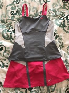 Nike Pink Grey Tennis Outfit  Dri-fit Girls Medium