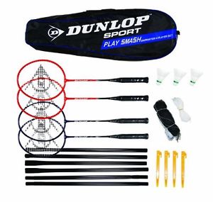 4-Player Badminton Set Play Smash With 4-Piece Steel Rackets/Carrying Case/Net