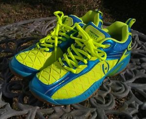 Harrow Vortex Indoor Court Shoe Green Blue Badminton Squash Volleyball Mens 6.5