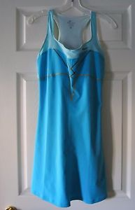 NIKE Maria Sharapova Tennis Dress  M Aqua with Gold detail - EUC