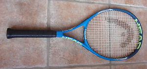 Head 4 1/4" MX Cyber Tour Tennis Racquet 27" Long Blue Great Condition