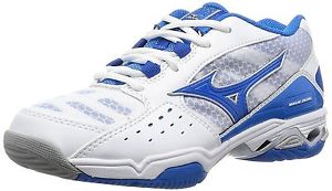 MIZUNO Tennis Shoes WAVE DUAL WIDE 6  61GB1630 White X blue X silver New