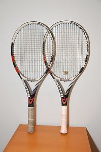 Set Of 2 Babolat Aero Pro Drive Jr ROLAND GARROS 4" Junior Tennis Racquets