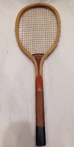 Antique Wood Edw.k.Tryon Co Philadelphia Wooden Tennis Racket Early 1900's 13oz
