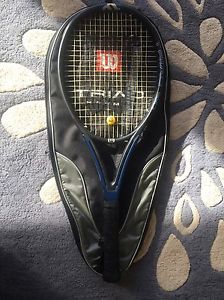 WILSON TRIAD 4.0 MIDPLUS RACQUET (4 3/8) GRIP STRINGS Nice CONDITION!!!