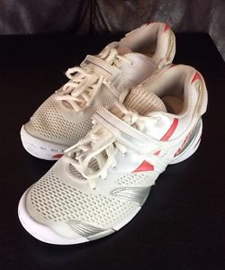 BABOLAT Propulse Lady 3 Tennis Shoes Sneakers White Red 31S1174 Woman's Sz 6.5