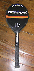 DONNAY Bjorn Borg Allwood 1970's Tennis Racquet w/ Original Cover: Light 4 - 4⅝"