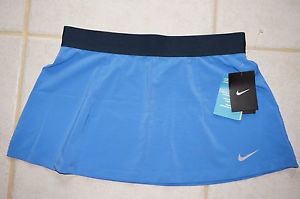 NIKE Women's Tennis Skirt Dri Fit  adhesive waist 546093 402 blue Sz L Nwt $45
