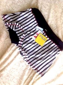 NWT SIZE XL FILA TENNIS  SKORT W/ATTD SHORTIES NAVY /WHT STRIPE