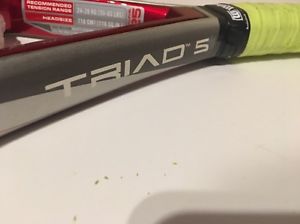 Wilson Triad 5 Oversize Tennis Racquet 4 3/8 No 3 110 Sq