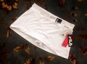 NWT SIZE XL TENNIS SKORT WHITE BY FILA WITH ATTACHED SHORTIES