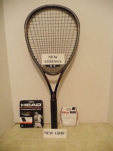 Wilson Sledge Hammer 2.8 Stretch OS 116 Tennis Racquet 4 3/8 - NEW STRINGS/GRIP