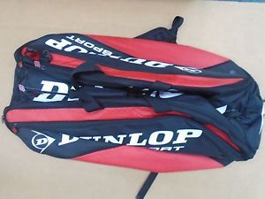 DUNLOP BIO TOUR 10 RACQUET TENNIS BAG RED