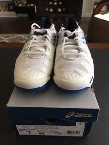 Asics Mens Gel-Resolution 6 White/Blue/Silver Size 7