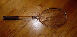 VINTAGE ANTIQUE A.G. SPALDING TOP-FLITE OPEN THROAT WOODEN TENNIS RACQUET RACKET