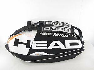 Head Djokovic Tour Team Monster Combi Racquet Tennis Kit Bag Black Orange