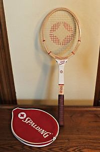 Vintage Spalding Tracy Austin Autograph Wood Tennis Racket Racquet with Cover