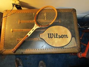 Vintage Wilson Wood Jack Kramer Pro Staff Tennis Racquet & Cover