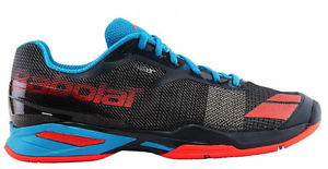 BABOLAT JET AC Men's Tennis Shoes Sneakers - Grey/Red/Blue - Authorized Dealer