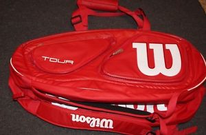 New Red Wilson Tour V 15 Pack Racquet Bag