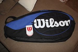 Wilson Match 6 Tennis Racquet Bag - Blue / Black - Free Shipping