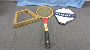 Vtg MacGregor Laminated Wood Tennis Racquet Inter Collegiate Fibre Bonded Cover