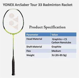 100 Authentic YONEX Arcsaber33to