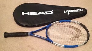 HEAD LIQUIDMETAL 8.5 TENNIS RACQUET STRUNG OUTSTANDING CONDITION WITH COVER