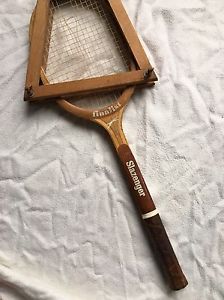 VINTAGE SLAZENGER FINALIST WOOD TENNIS RACKET W/PRESS ENGLAND