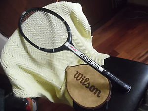 Vintage Wilson SV-1000 Wooden Tennis Racquet 4 5/8 grip w/ Cover