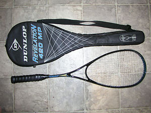 DUNLOP REVELATION 420 MP SQUASH RACQUET OVERSIZE COMPOSITE Power Shaft w/case