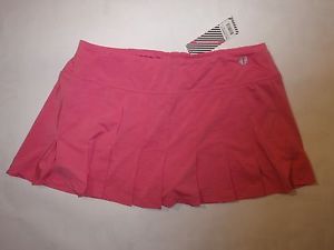 NWT Eleven by Venus Williams women's large pink athletic tennis skirt skort