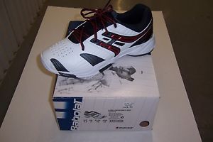 Babolat V Pro Tennis Shoe, Wht/Red/Black, Size 5.5 US, Orig.$49.95