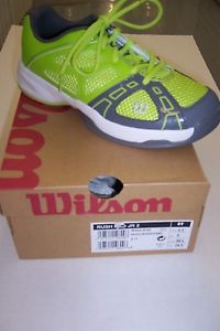 Wilson Rush Pro Junior Tennis Shoe, Wht/Silver, Size 11K US, Orig.$60