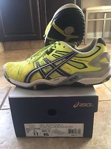 Mens Asics Resolution 5 yellow size 11