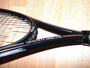 Head Graphite Director Tennis Racket Vtg Racquet MADE IN USA Leather Grip 4 5/8