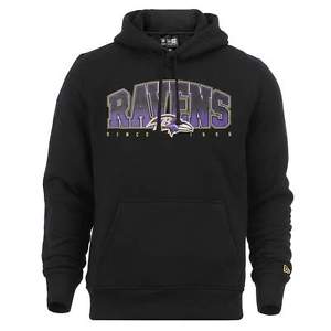 New Era Ravens De Baltimore éventail à capuche NFL Sweat Noir