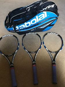 Babolat Pure Drive Tour (lot of 3) and Tour 12pk Bag