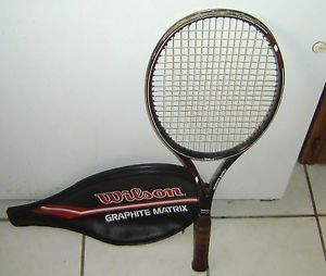 vtg Original WILSON Graphite  Matrix Tennis Racquet 95 midsize Racket 4 1/4 +cvr