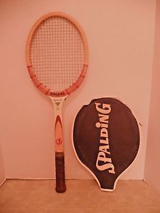 Vintage Spalding Davis Cup Wood Tennis Racquet + Cover - VGC