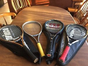 X4 LOT Head T1S1 Pro Wilson Quad Prince Response Game Tennis Racquet You Win 4!!