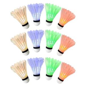 Ohuhu LED Badminton Shuttlecock Dark Night Glow Birdies Lighting For Outdoor &