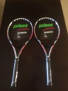Prince Warrior 100 Tennis Rackets Brand New 4 1/4 Grips