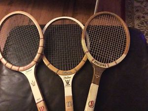 Wilson Jack Kramer classic tennis rackets, lot, Pancho Gonzalez Spalding family!