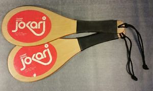 2 Jokari CHAMP Model Wooden Racquetball Paddles Vintage 1970s